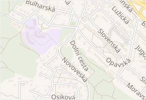 Dolní cesta v obci Teplice - mapa ulice