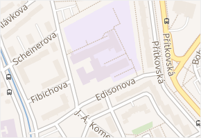 Edisonova v obci Teplice - mapa ulice