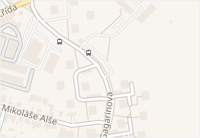 Gagarinova v obci Teplice - mapa ulice