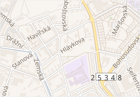 Hlávkova v obci Teplice - mapa ulice