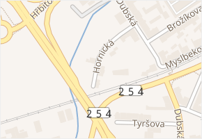 Hornická v obci Teplice - mapa ulice