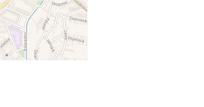 Horská v obci Teplice - mapa ulice