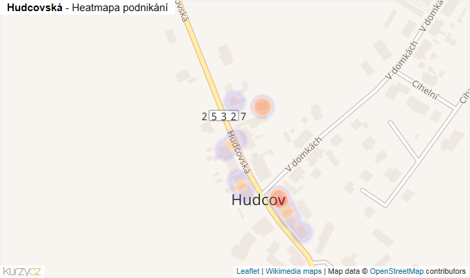 Mapa Hudcovská - Firmy v ulici.