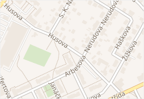 Husova v obci Teplice - mapa ulice