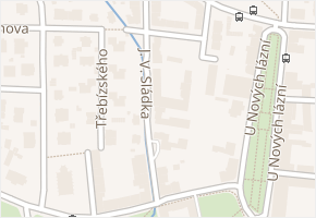 J. V. Sládka v obci Teplice - mapa ulice