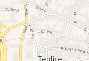 Kapelní v obci Teplice - mapa ulice