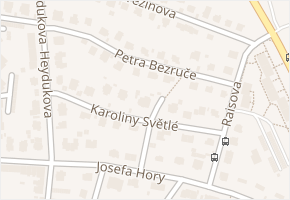 Karoliny Světlé v obci Teplice - mapa ulice