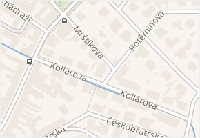 Kollárova v obci Teplice - mapa ulice