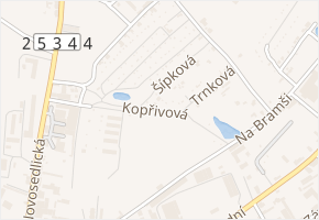 Kopřivová v obci Teplice - mapa ulice