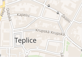 Krupská v obci Teplice - mapa ulice