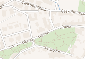 Lípová v obci Teplice - mapa ulice