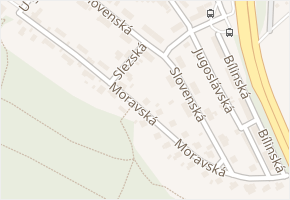 Moravská v obci Teplice - mapa ulice
