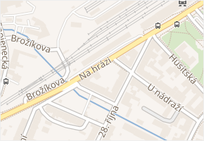 Na hrázi v obci Teplice - mapa ulice