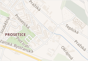Na konečné v obci Teplice - mapa ulice