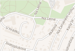 Na Letné v obci Teplice - mapa ulice
