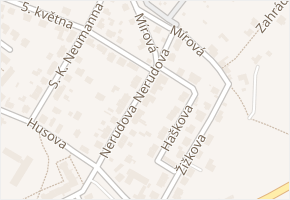 Nerudova v obci Teplice - mapa ulice