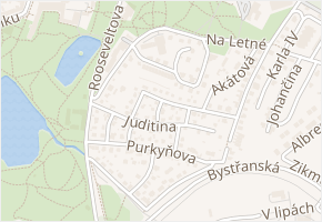Oldřichova stezka v obci Teplice - mapa ulice