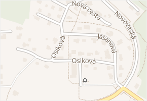 Osiková v obci Teplice - mapa ulice