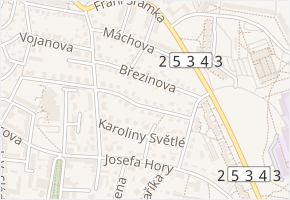 Petra Bezruče v obci Teplice - mapa ulice