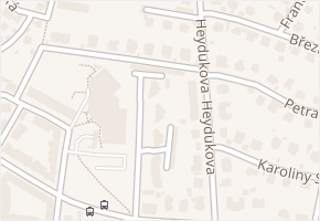 Petra Jilemnického v obci Teplice - mapa ulice