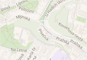 Písečná v obci Teplice - mapa ulice