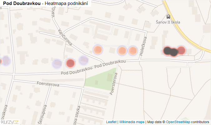 Mapa Pod Doubravkou - Firmy v ulici.
