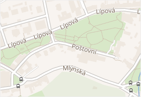 Poštovní v obci Teplice - mapa ulice