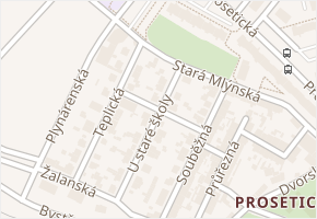 Příčná v obci Teplice - mapa ulice