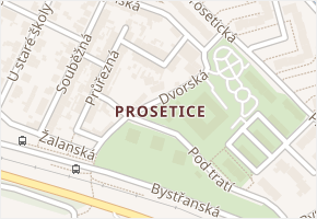 Prosetice v obci Teplice - mapa části obce