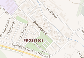 Prosetická v obci Teplice - mapa ulice