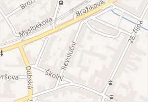 Revoluční v obci Teplice - mapa ulice