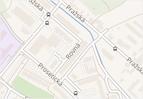 Rovná v obci Teplice - mapa ulice