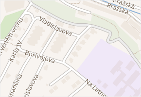 Rudolfova v obci Teplice - mapa ulice