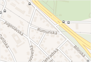 Rumunská v obci Teplice - mapa ulice