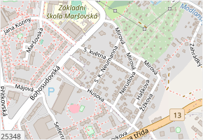S. K. Neumanna v obci Teplice - mapa ulice