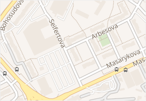 Seifertova v obci Teplice - mapa ulice