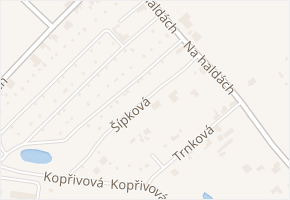 Šípková v obci Teplice - mapa ulice