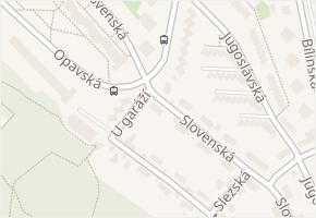 Slovenská v obci Teplice - mapa ulice