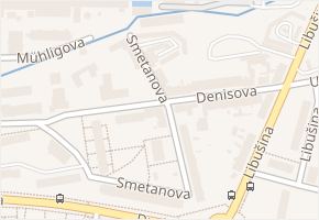 Smetanova v obci Teplice - mapa ulice