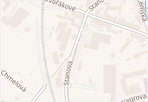 Stanová v obci Teplice - mapa ulice