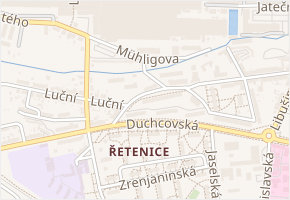 Stará Duchcovská v obci Teplice - mapa ulice