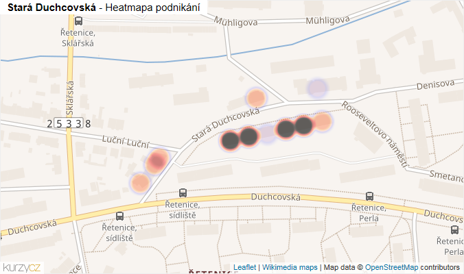 Mapa Stará Duchcovská - Firmy v ulici.