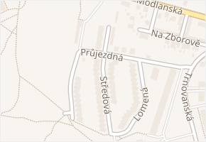 Středová v obci Teplice - mapa ulice