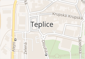 Teplice v obci Teplice - mapa části obce