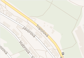 Topolová v obci Teplice - mapa ulice