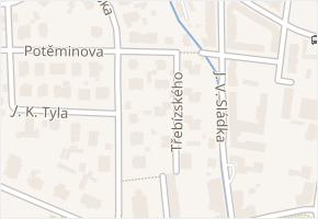 Třebízského v obci Teplice - mapa ulice