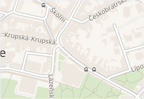 U Císařských lázní v obci Teplice - mapa ulice