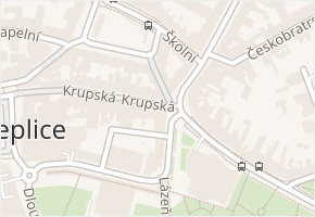 U divadla v obci Teplice - mapa ulice
