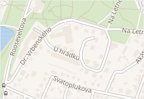 U hrádku v obci Teplice - mapa ulice