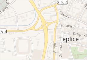 U keramiky v obci Teplice - mapa ulice